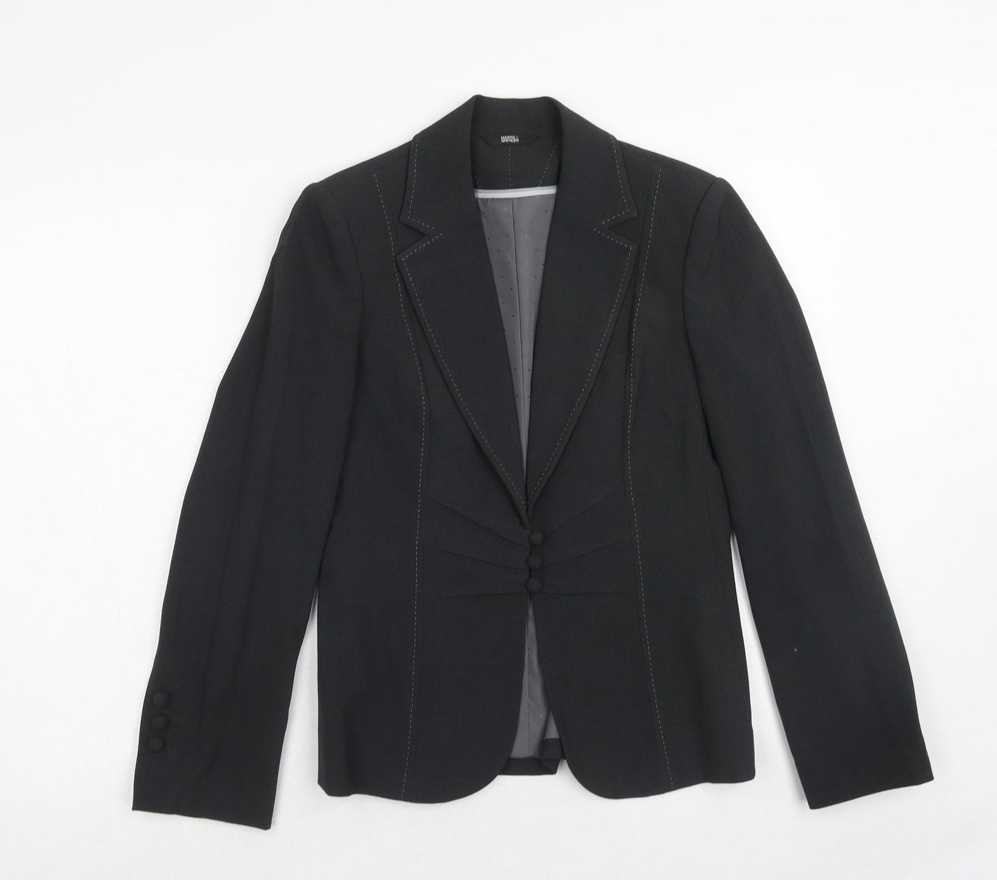 Marks and Spencer Womens Grey Polyester Jacket Blazer Size 10