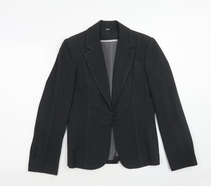 Marks and Spencer Womens Grey Polyester Jacket Blazer Size 10