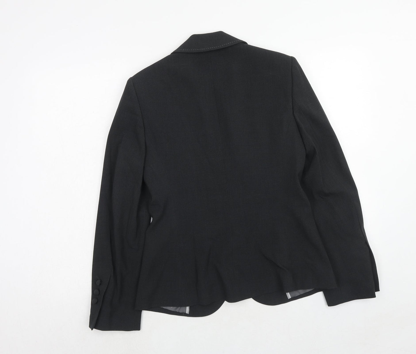 Marks and Spencer Womens Grey Polyester Jacket Blazer Size 10