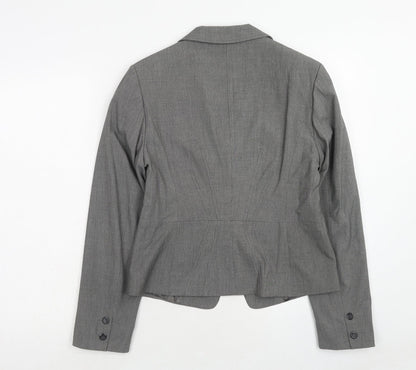 George Womens Grey Polyester Jacket Blazer Size 10