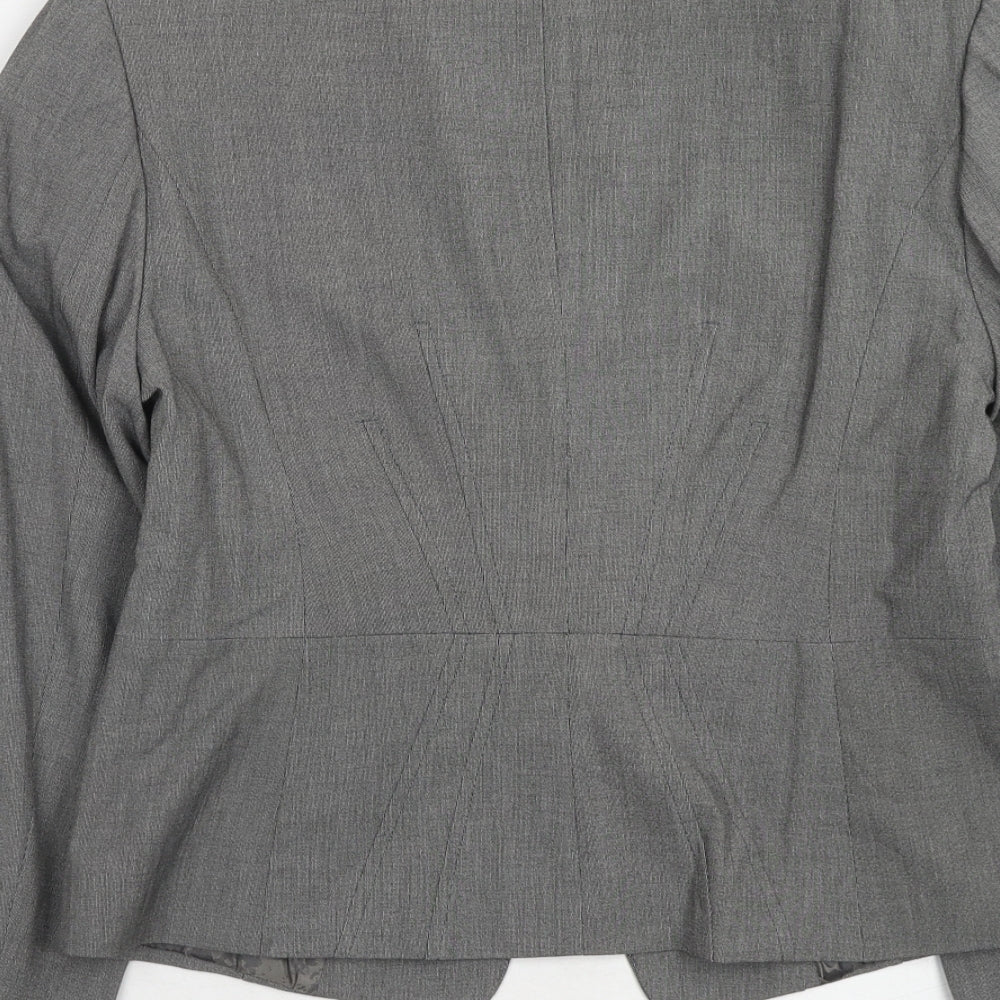 George Womens Grey Polyester Jacket Blazer Size 10