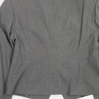 George Womens Grey Polyester Jacket Blazer Size 10
