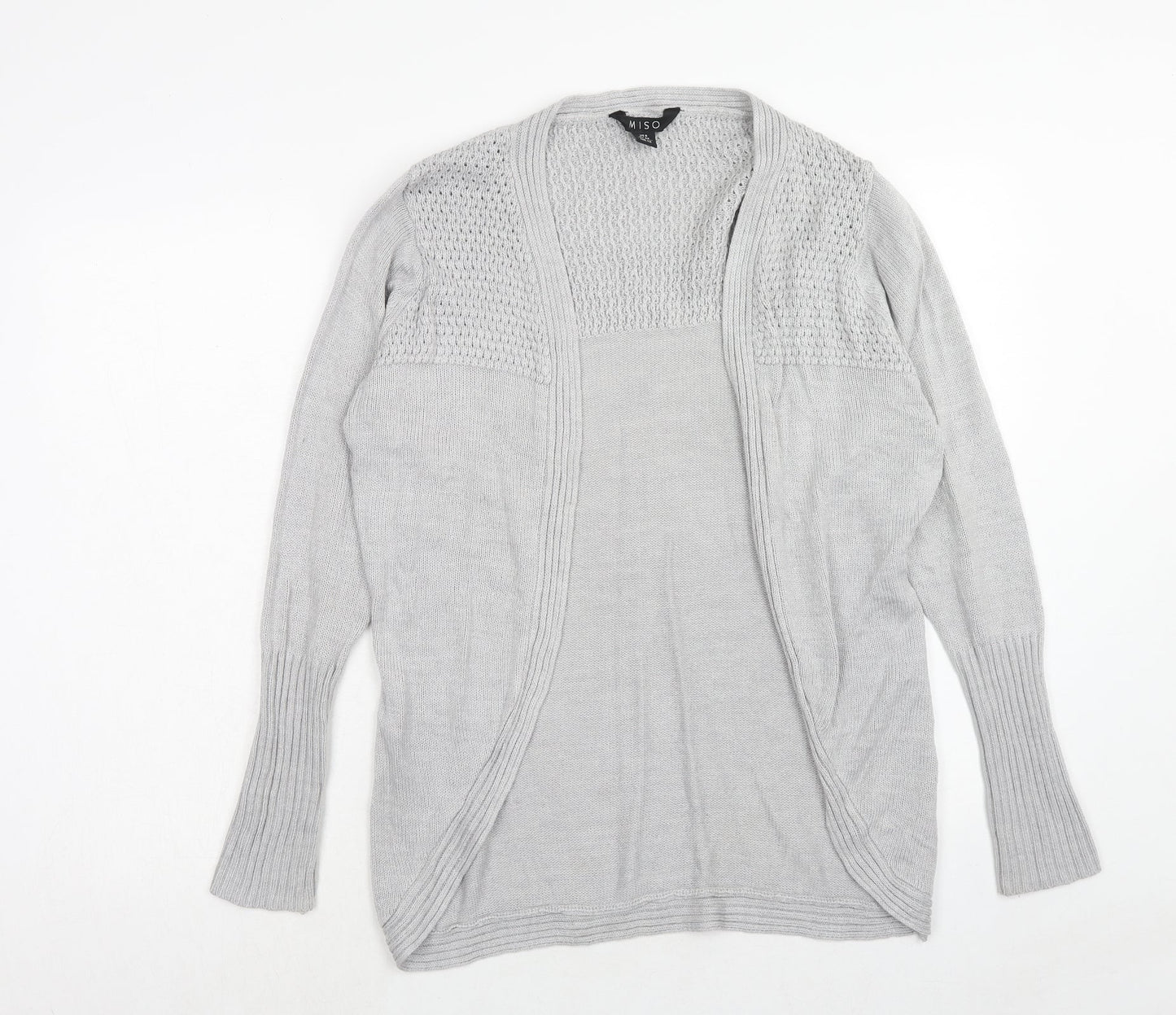 Womens UK Size 12 Miso Grey Cardigan Jumper