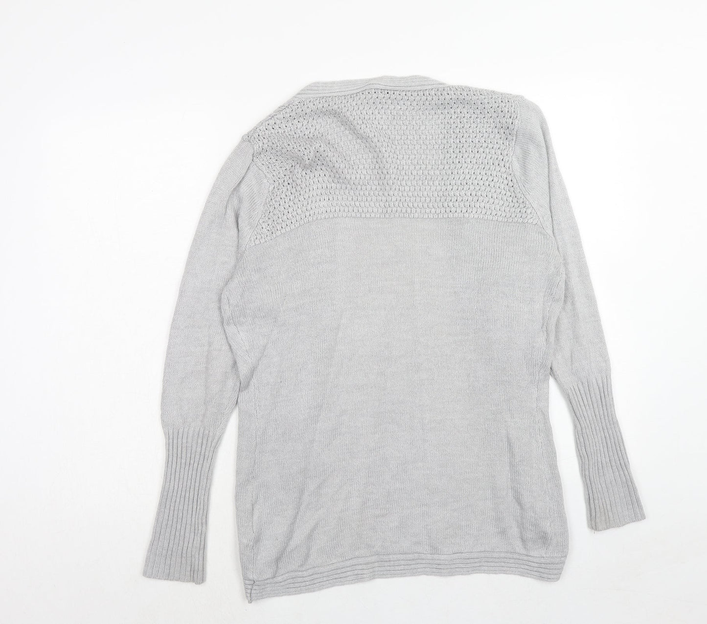 Womens UK Size 12 Miso Grey Cardigan Jumper