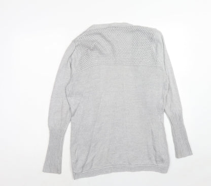 Womens UK Size 12 Miso Grey Cardigan Jumper