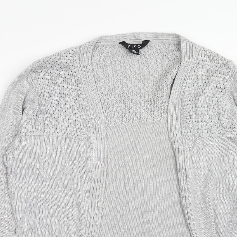 Womens UK Size 12 Miso Grey Cardigan Jumper