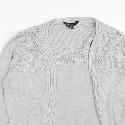 Womens UK Size 12 Miso Grey Cardigan Jumper