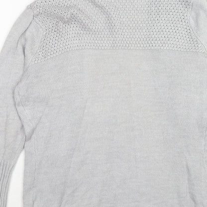 Womens UK Size 12 Miso Grey Cardigan Jumper