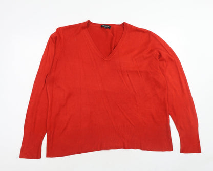 Womens UK Size 12 Debenhams Red Pullover Jumper