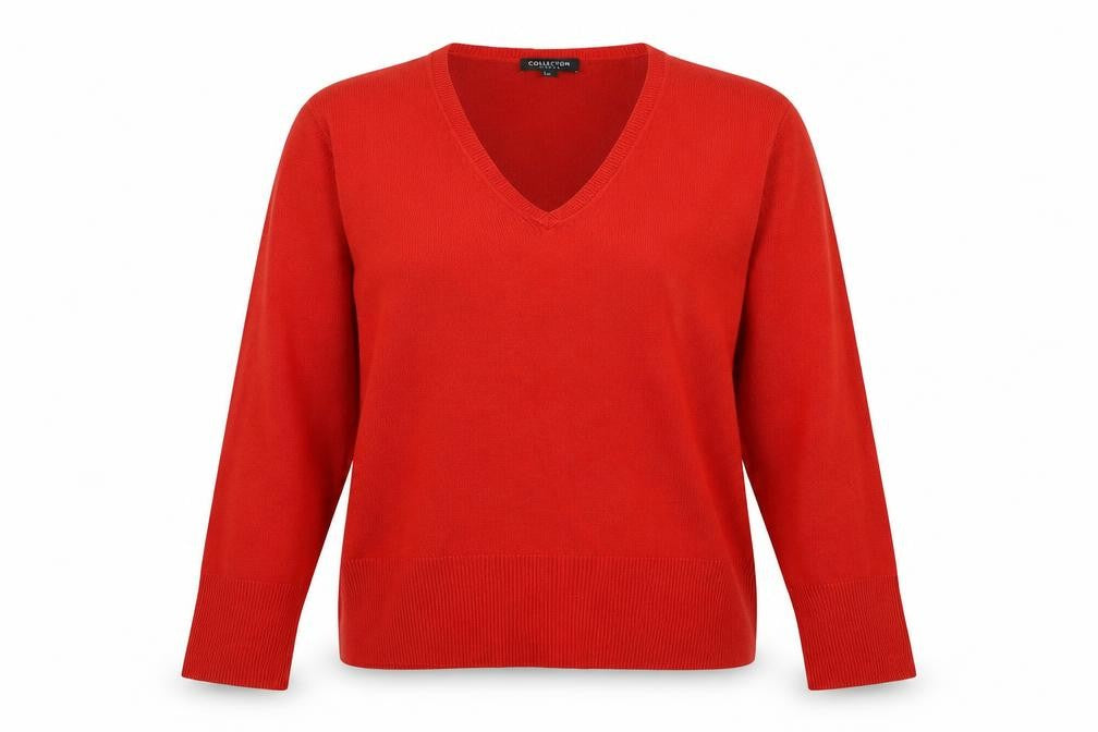 Womens UK Size 12 Debenhams Red Pullover Jumper