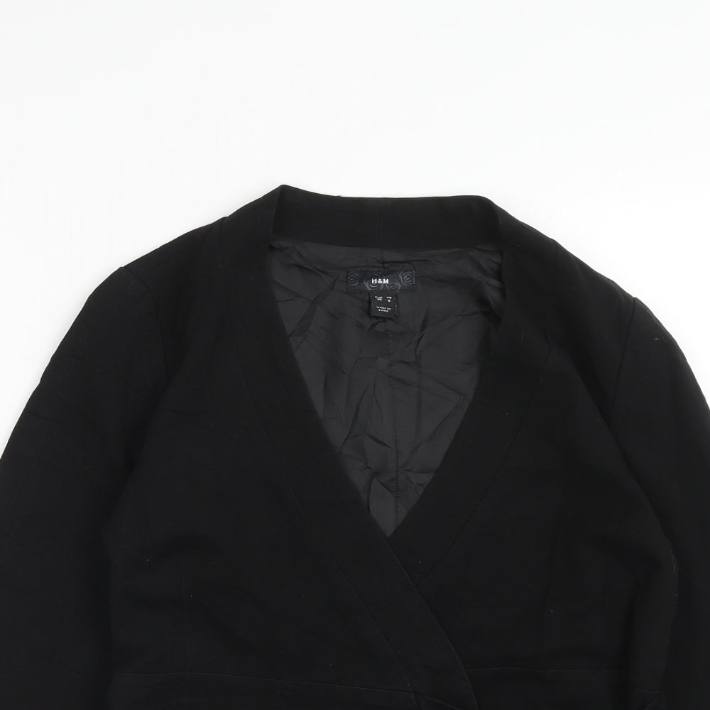 Womens UK Size 10 H&M Black Jacket