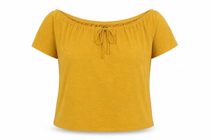 Womens UK Size L New Look Yellow Basic T-Shirt