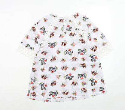 Womens UK Size 10 Marks and Spencer White Basic Blouse