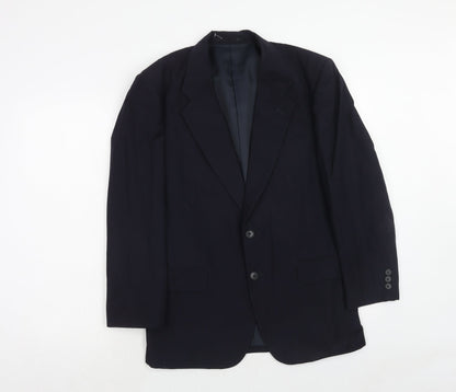 ShiQi Mens Blue Wool Jacket Suit Jacket Size 36 Regular