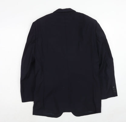 ShiQi Mens Blue Wool Jacket Suit Jacket Size 36 Regular
