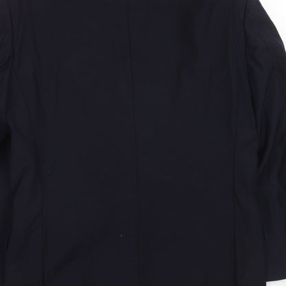 ShiQi Mens Blue Wool Jacket Suit Jacket Size 36 Regular
