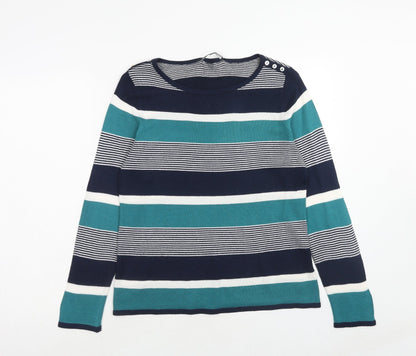 Womens UK Size 10 Bonmarché Blue Pullover Jumper