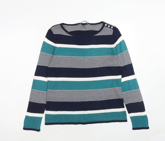 Womens UK Size 10 Bonmarché Blue Pullover Jumper
