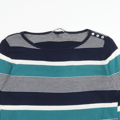 Womens UK Size 10 Bonmarché Blue Pullover Jumper