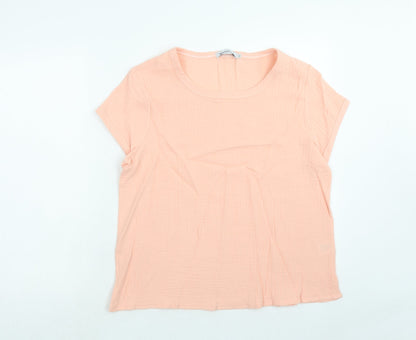Womens UK Size L MissLook Pink Basic T-Shirt