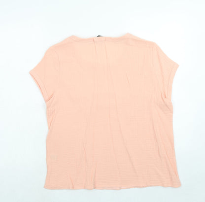 Womens UK Size L MissLook Pink Basic T-Shirt