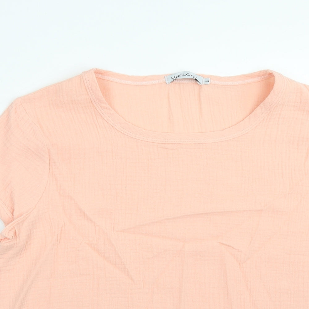 Womens UK Size L MissLook Pink Basic T-Shirt