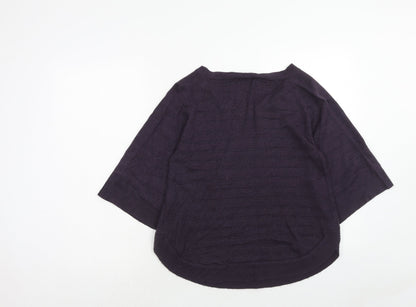 a.v.v Standard Womens Purple Roll Neck Acrylic Pullover Jumper Size 10