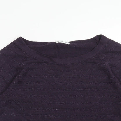 a.v.v Standard Womens Purple Roll Neck Acrylic Pullover Jumper Size 10