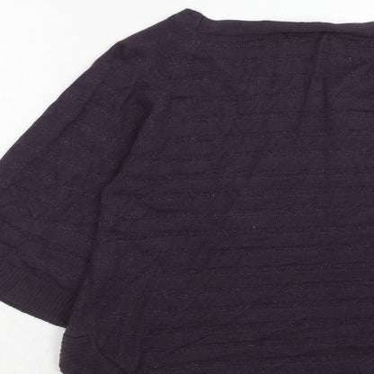 a.v.v Standard Womens Purple Roll Neck Acrylic Pullover Jumper Size 10