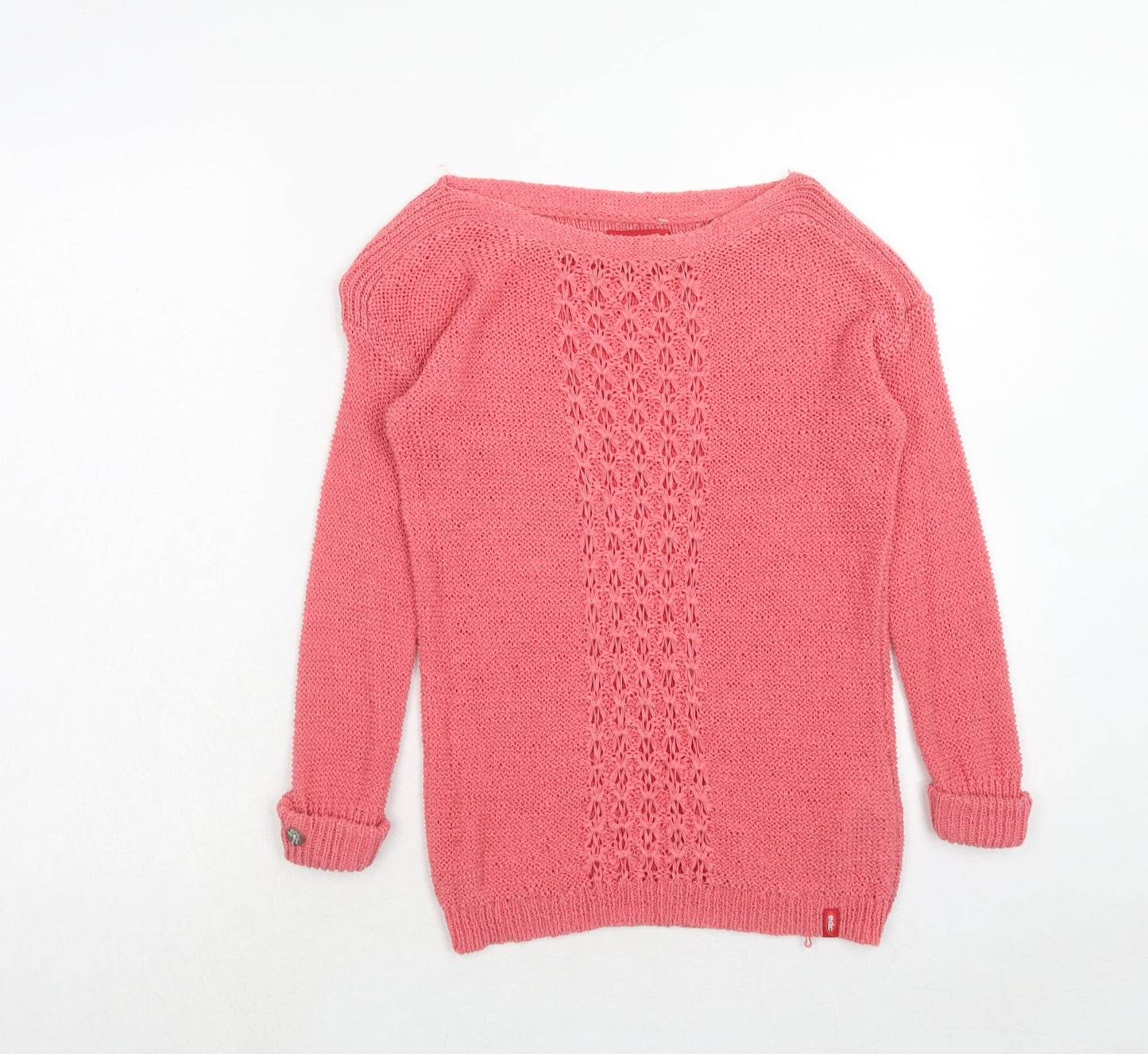 Womens UK Size S EDC Pink Pullover Jumper
