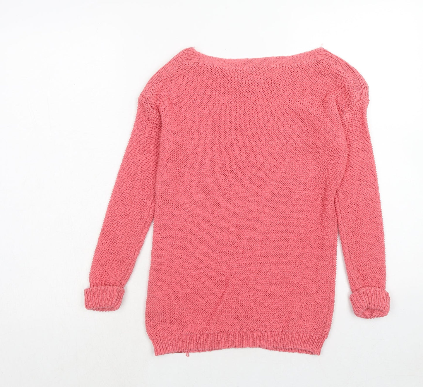 Womens UK Size S EDC Pink Pullover Jumper