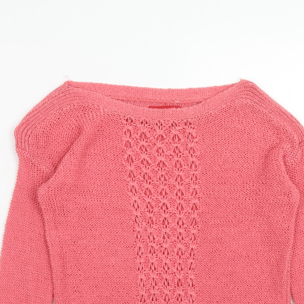 Womens UK Size S EDC Pink Pullover Jumper
