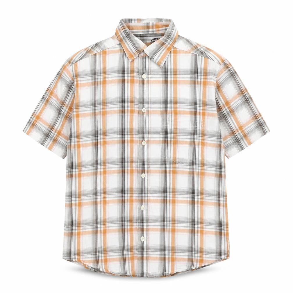 Mens UK Size S UrbanSpirit Orange  Button-Up Short Sleeve Casual Shirt