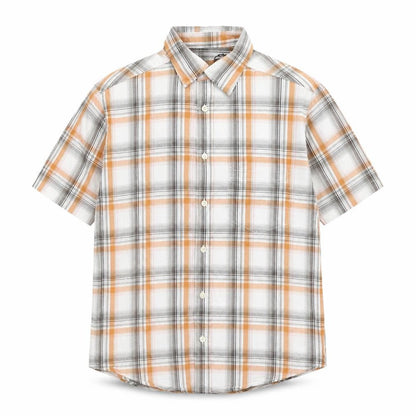 Mens UK Size S UrbanSpirit Orange  Button-Up Short Sleeve Casual Shirt