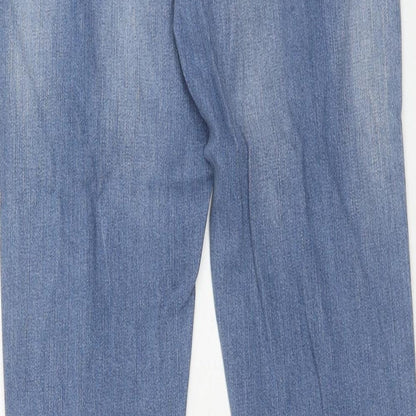 South Womens Blue Cotton Skinny Jeans Size 8 Regular Zip