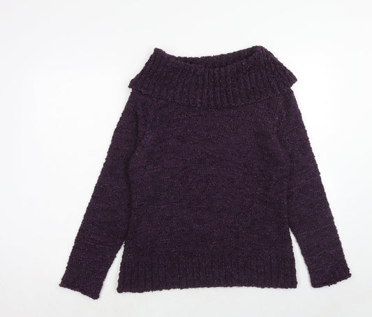Womens UK Size M ALEXARA Purple Pullover Jumper