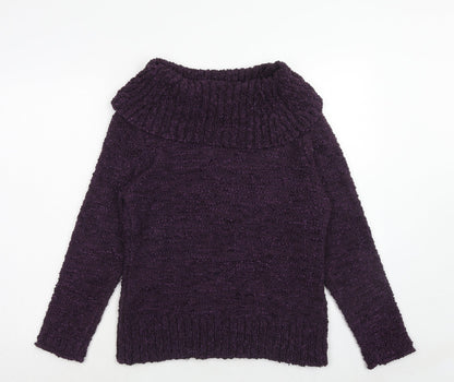 Womens UK Size M ALEXARA Purple Pullover Jumper