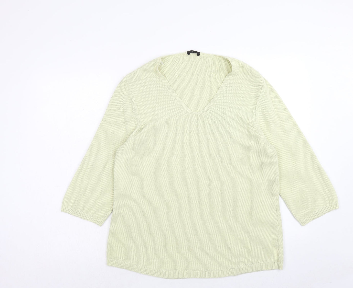 Womens UK Size 16 M&Co Green Pullover Jumper