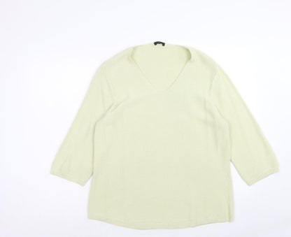 Womens UK Size 16 M&Co Green Pullover Jumper