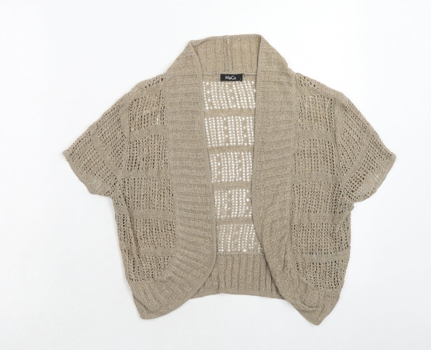 Womens UK Size L M&Co Brown Cardigan Jumper