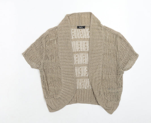 Womens UK Size L M&Co Brown Cardigan Jumper