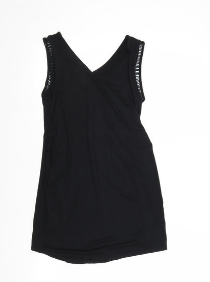 Liz Lange Womens Black Viscose Basic Tank Size XS V-Neck