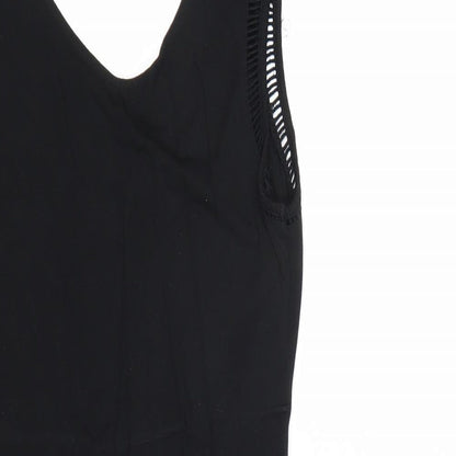 Liz Lange Womens Black Viscose Basic Tank Size XS V-Neck