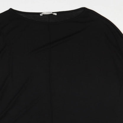 George Womens Black Boat Neck Polyester Pullover Jumper Size 14