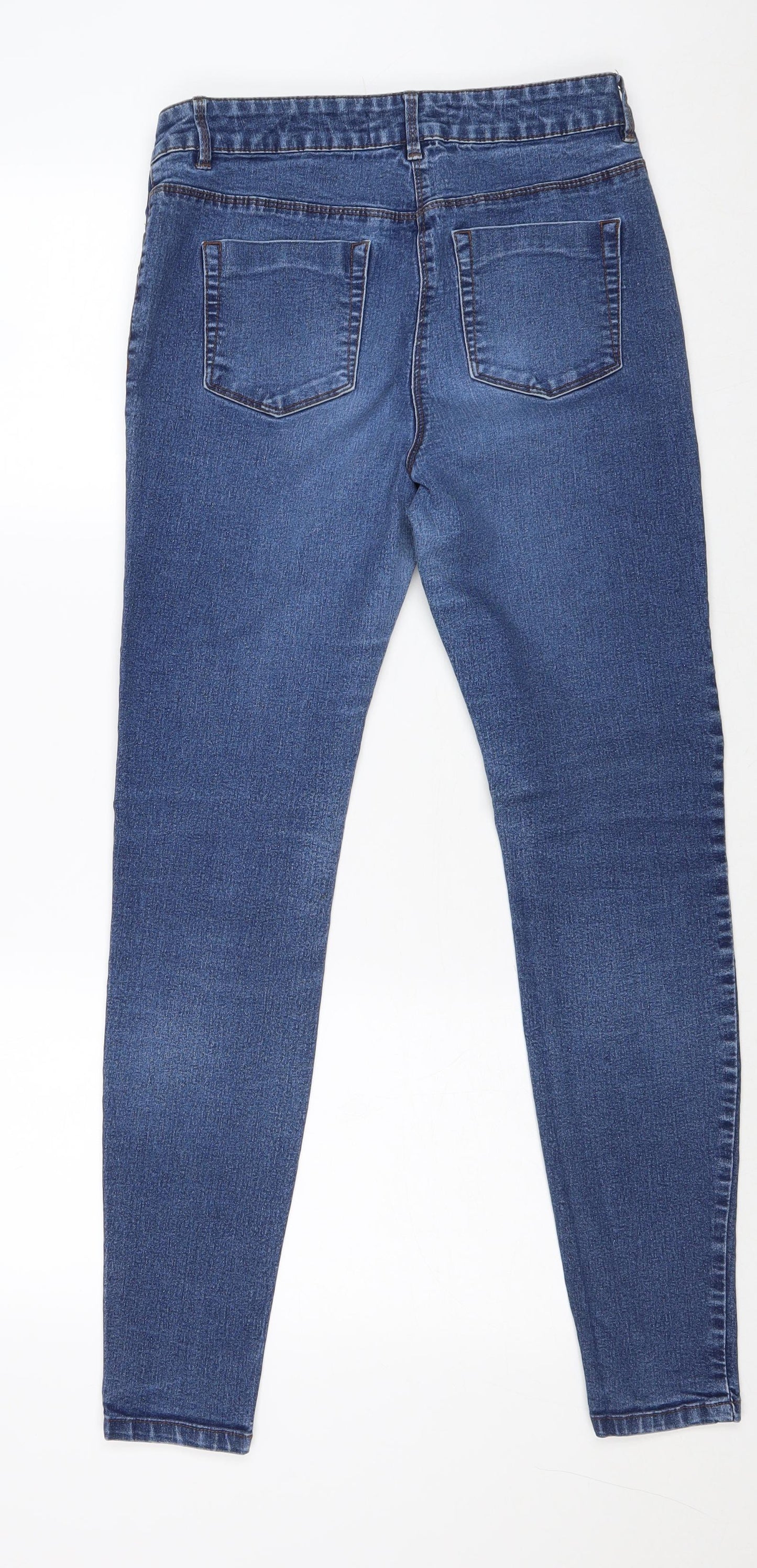 Womens UK Size 10 Papaya Regular Fit Skinny Blue Jeans