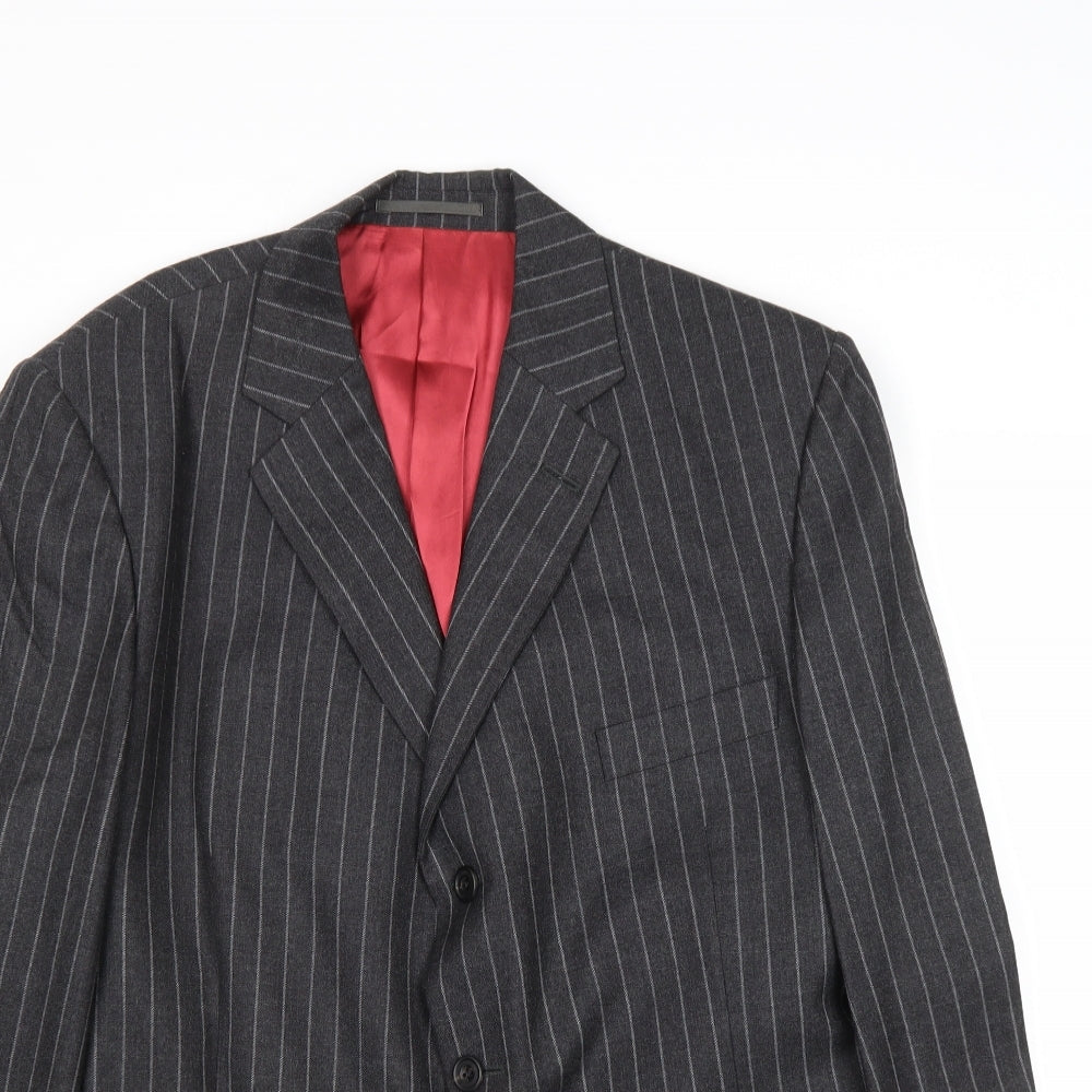 Mens UK Size 42 Preworn Regular Grey Suit Jacket