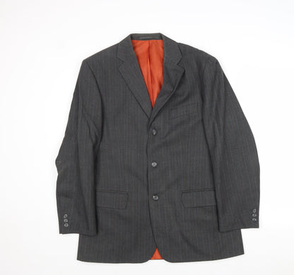 Mens UK Size 40 Preworn Regular Grey Suit Jacket