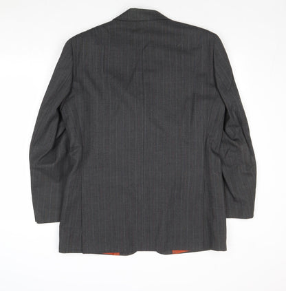 Mens UK Size 40 Preworn Regular Grey Suit Jacket