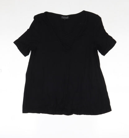 Womens UK Size 6 Topshop Black Basic Blouse