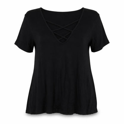 Womens UK Size 6 Topshop Black Basic Blouse